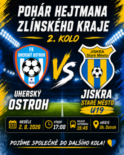 JISKRU U19 čeká pohárové utkání v Uherském Ostrohu.