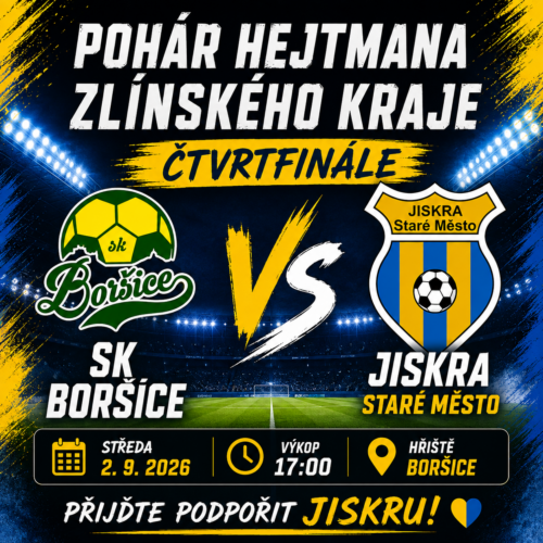 JISKRA míří do Boršic! Ve středu se bude bojovat o postup do semifinále.
