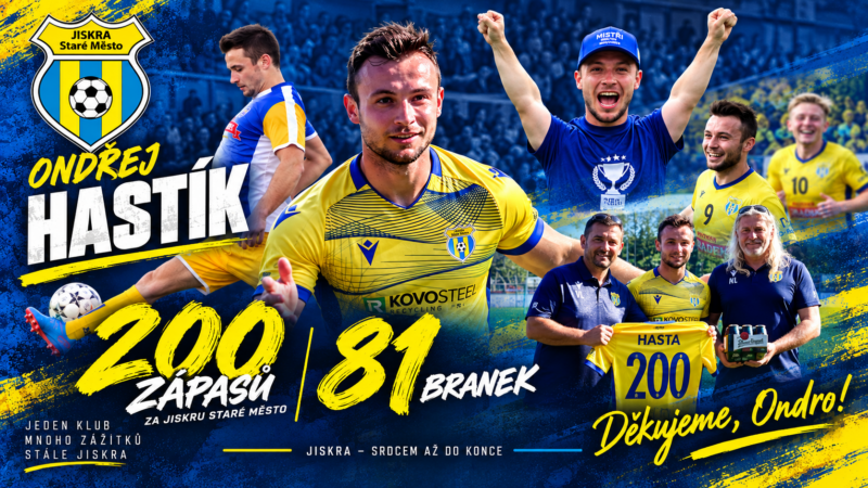 Ondřej Hastík oslavil 200. zápas v dresu JISKRY!